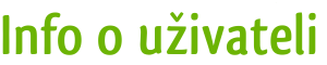 Info o uživateli